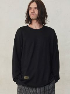 【予約品 7月5日(日) 締切】WASHABLE WOOL TEE / ウォッシャブルウールTシャツ / ブラック
