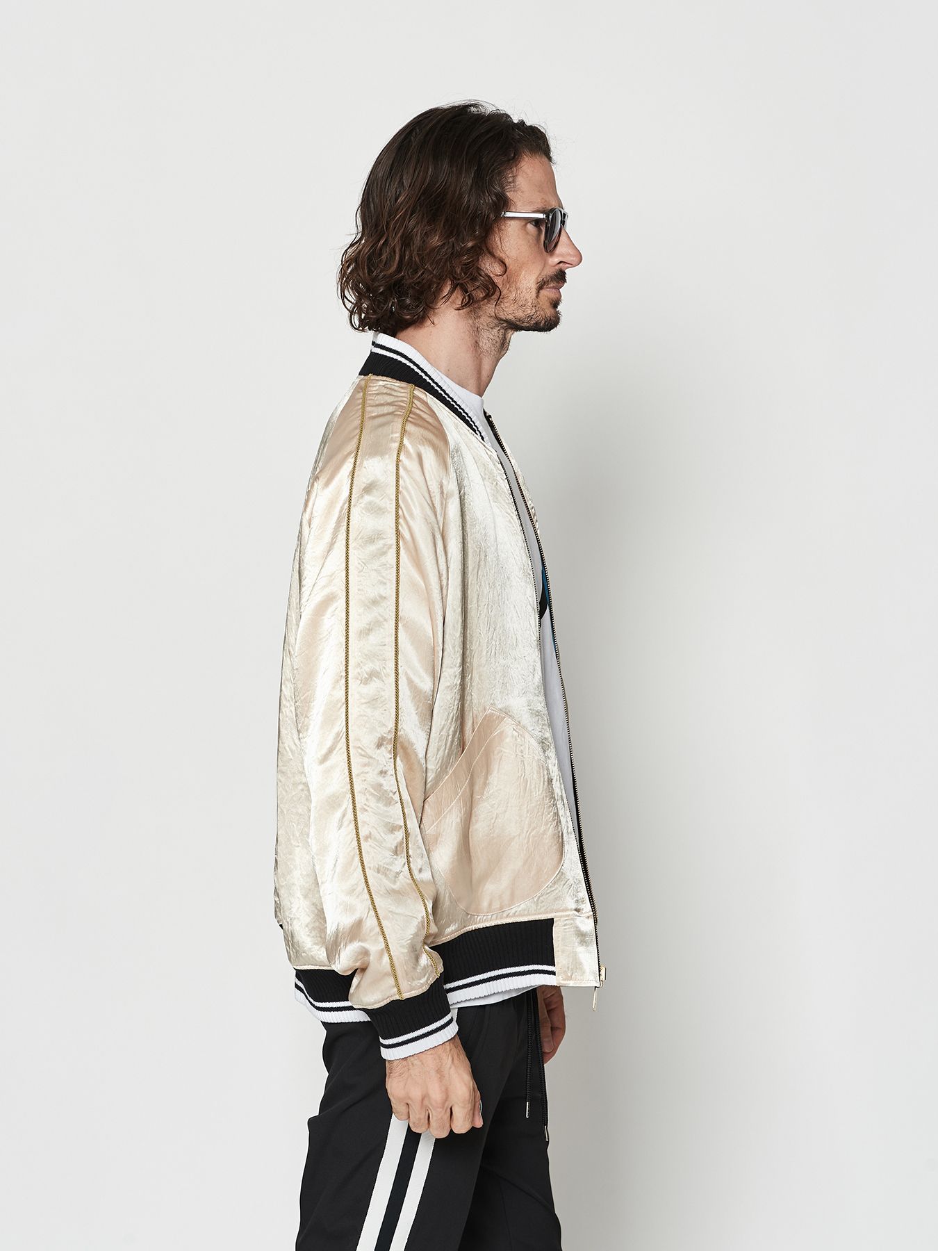 【予約品 10月9日(木) 締切】muta Souvenir Jacket / リバーシブル スーヴェニアジャケット / ブラック【Acanthus × muta MARINE】