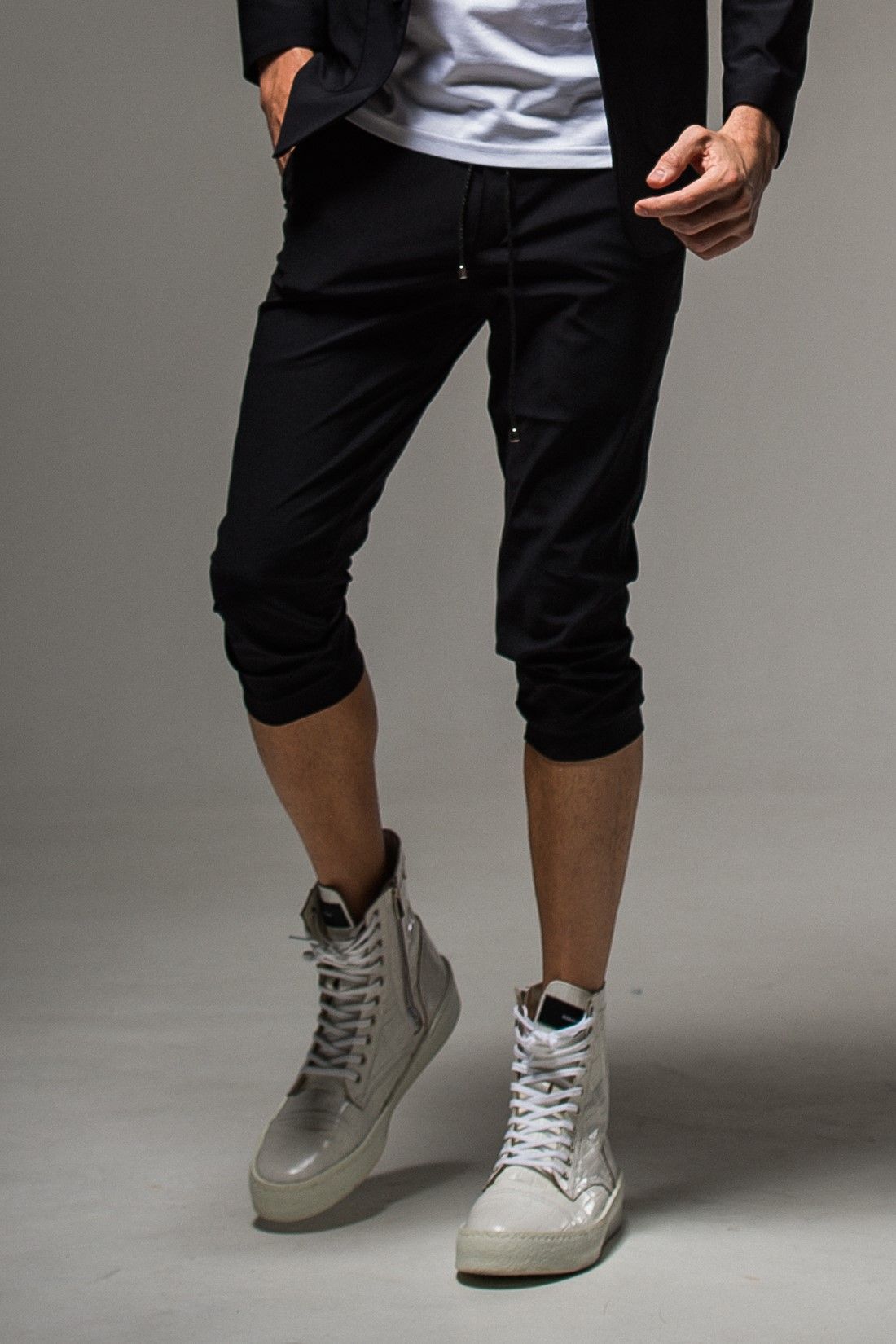 RE cropped PT クロップドパンツ / BLACK 【RESOUND CLOTHING】