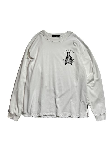 MARIA PRINT L/S T / マリアプリント ロングスリーブ Tシャツ / ホワイト
