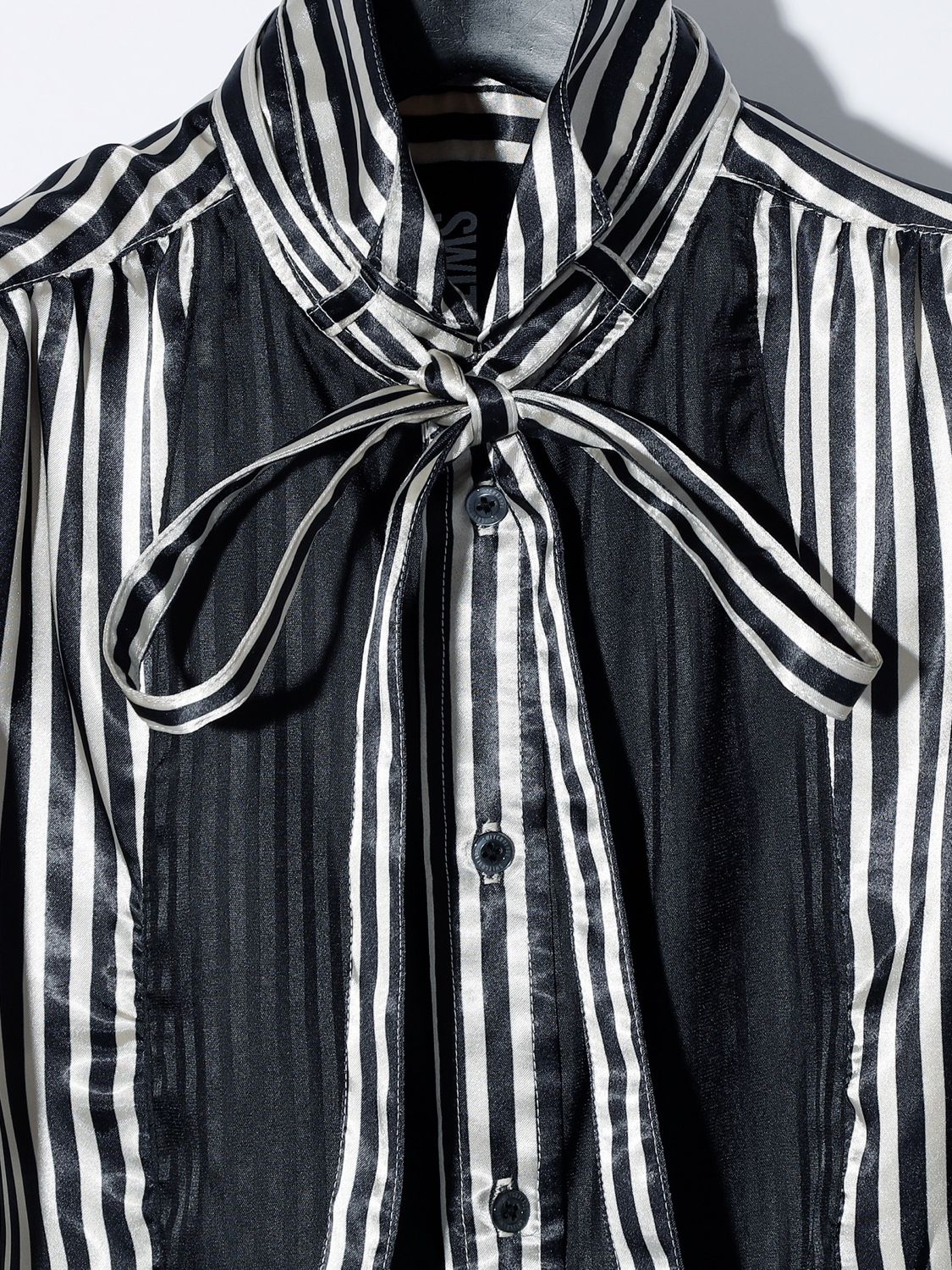 【予約完売】 BISHOP SLEEVE STRIPED PIRATE SHIRT / ストライプシャツ / ブラック