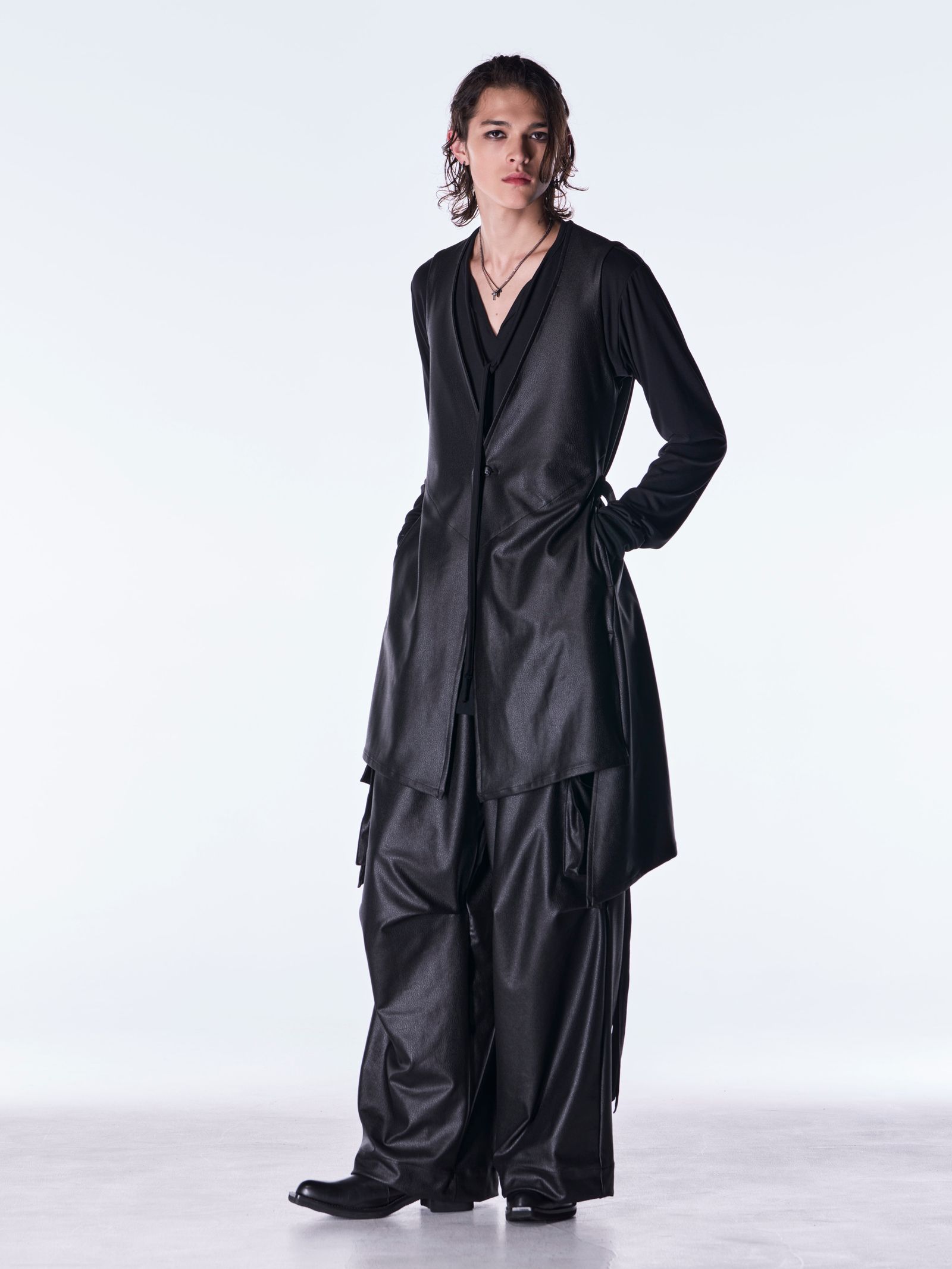 【予約品 6月29日(月) 締切】Emboss Silley Jersey Cargo Pants / サルエル ボンデージパンツ / ブラック