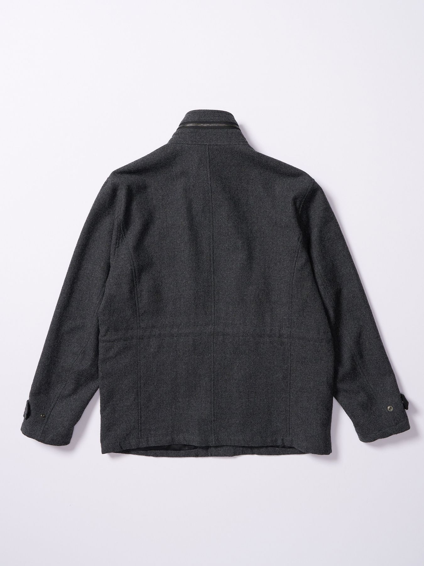 【予約品 4月19日(日) 18時締切】milled wool field jacket / ミルドウール フィールドジャケット / チャコール