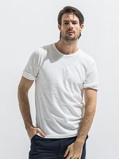 【予約品 2月15日(日) 18:00 締切】PILE ROLL UP TEE / パイルロールアップTシャツ / ホワイト