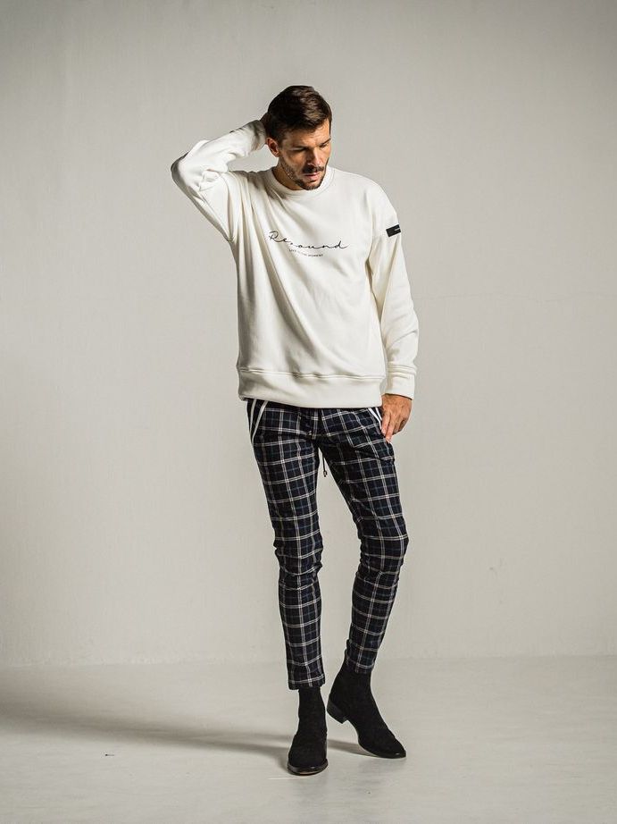 《予約9月1日18時締め》 handwriting rogo  velours fleece drop trainer  / ルーズトレーナー / ホワイト