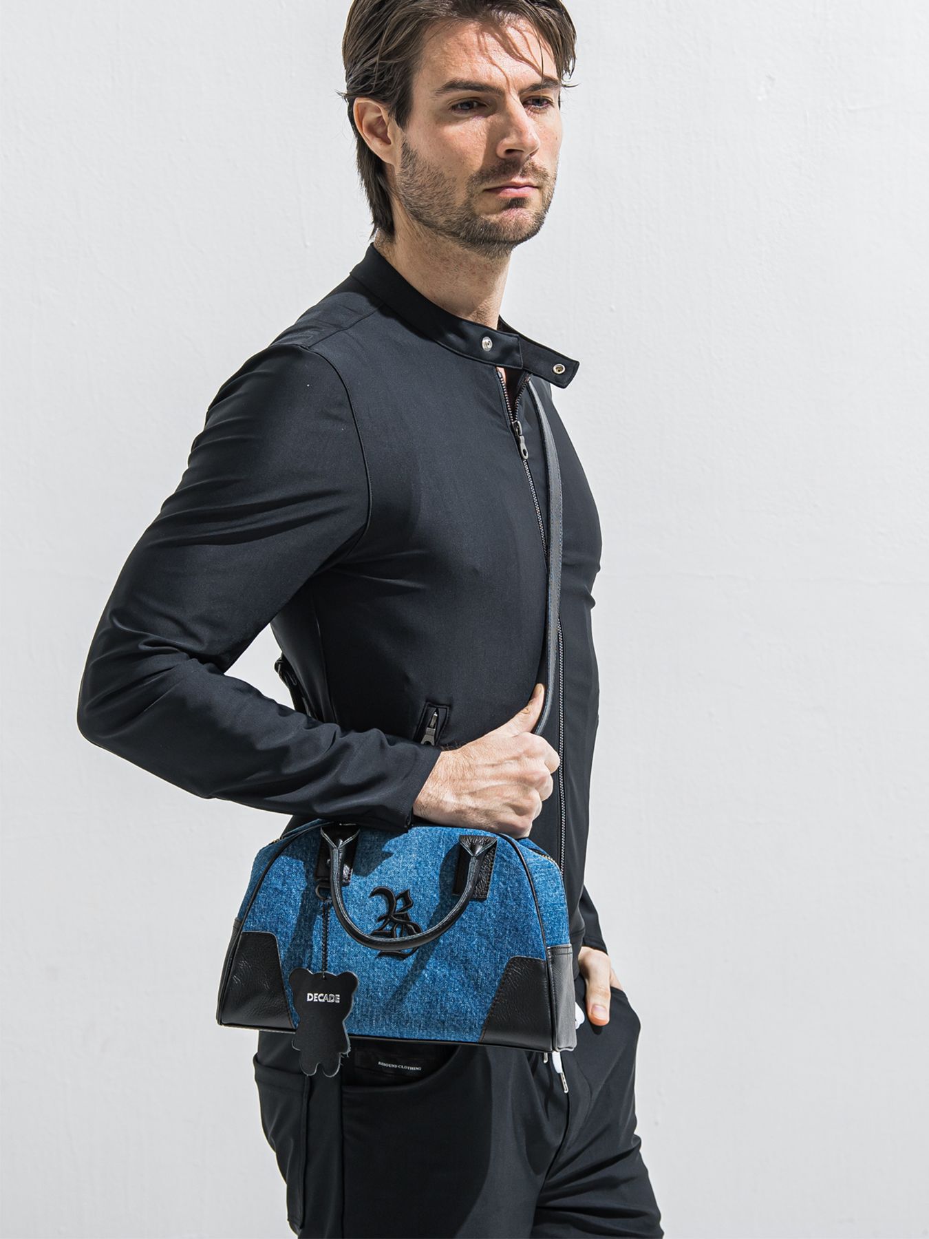 【予約品 2月15日(日) 18:00 締切】DECADEコラボ DENIM MINI BOSTON BAG / デニムミニボストンバッグ / デニム