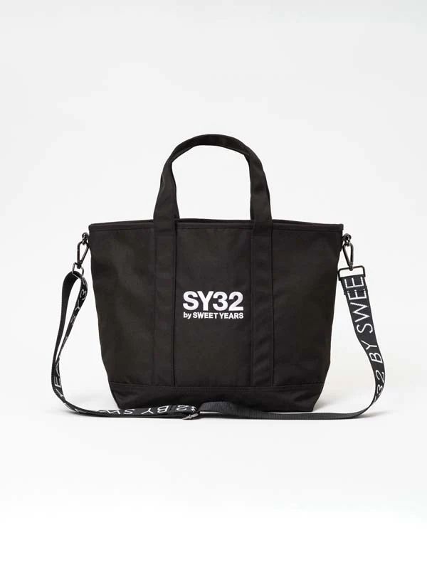 SHOULDER BELT付き TOTE BAG BLACK 【SY32 by SWEET YEARS GOLF】