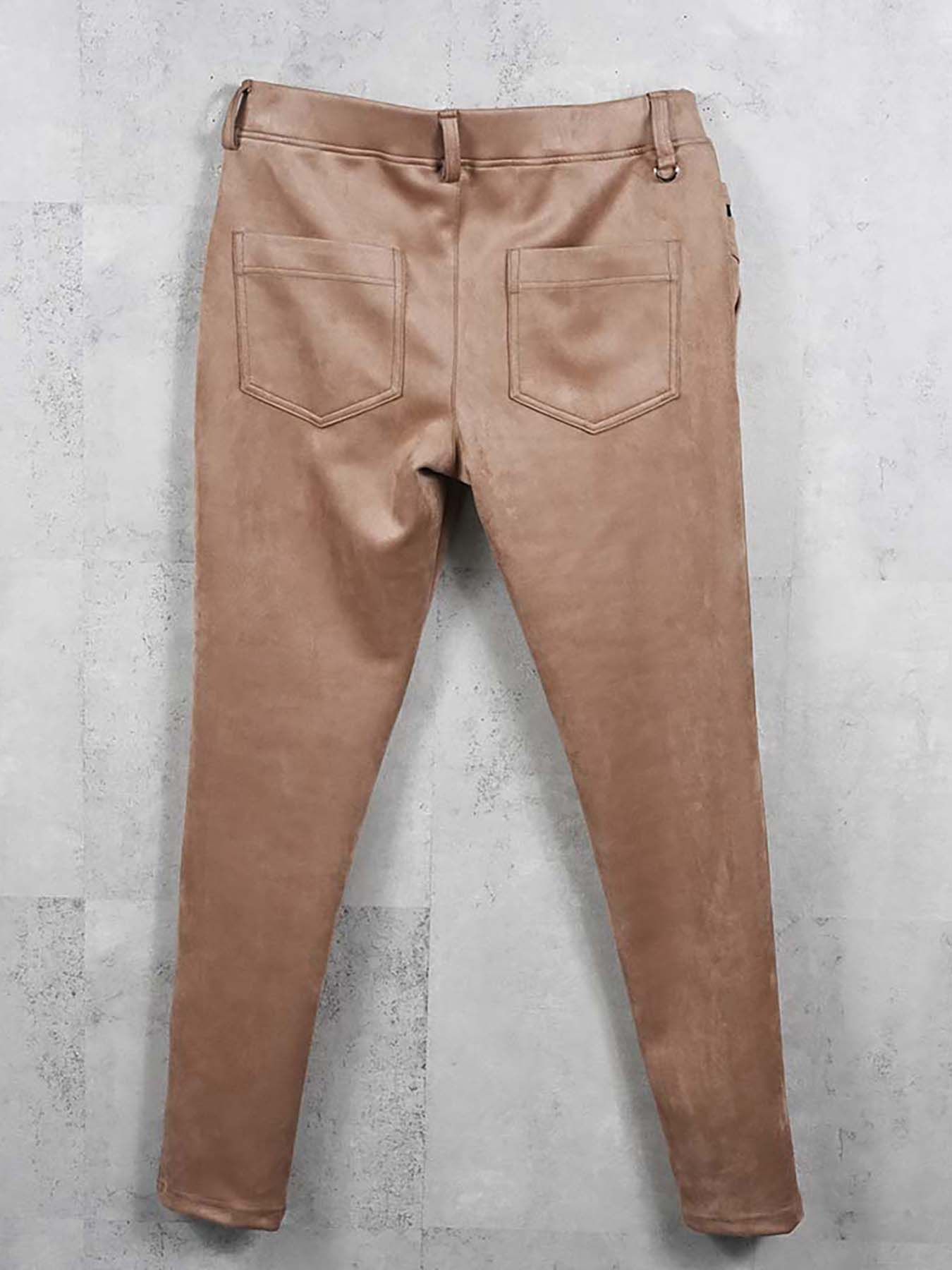 【予約品 8月31日(日) 締切】CHRIS EASY SUEDE TUCK PANTS / クリス イージー スウェードタックパンツ / ブラウン