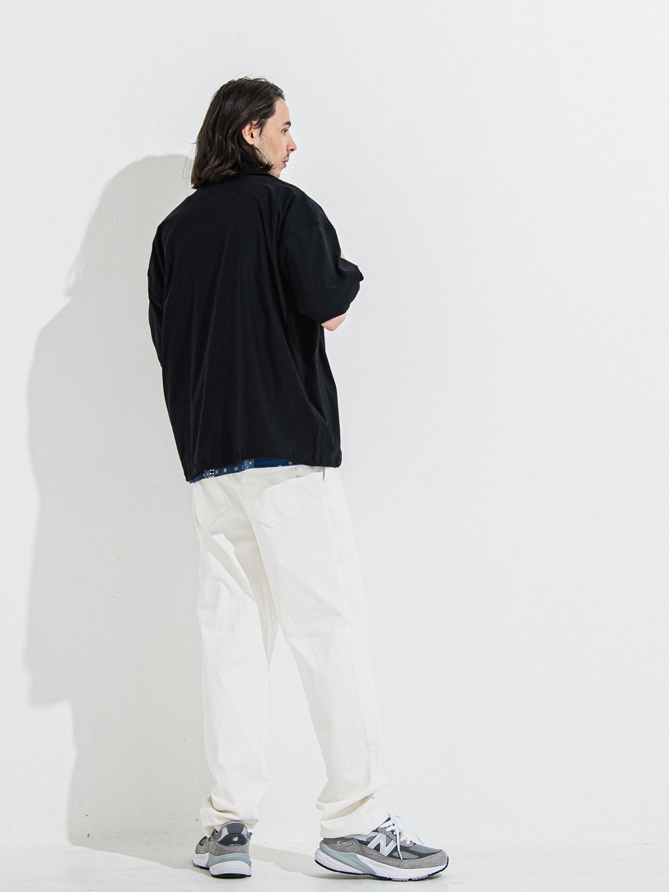 【予約品】NYLON HALF COACH JACKET / ナイロンハーフコーチジャケット / ブラック