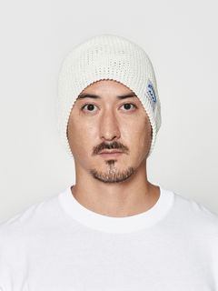 【予約品 10月9日(木) 締切】muta Mesh Back Pool Knit Cap / ニット帽 / ホワイト【Acanthus × muta MARINE】