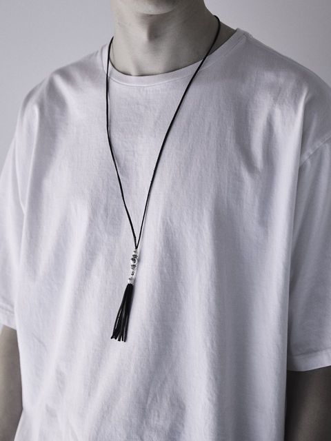 《予約品》 SILVER TASSEL ネックレス   / ブラック / 現物即納