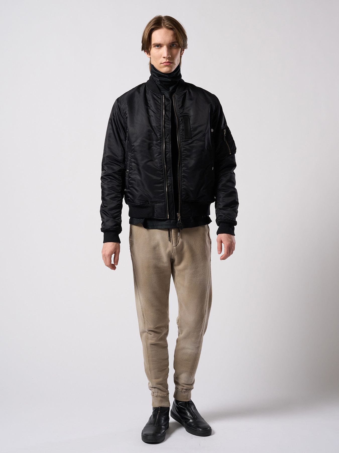 【予約品 4月19日(日) 18時締切】fade switching rib sweat pants / フェードスイッチング リブスウェットパンツ / フェードベージュ