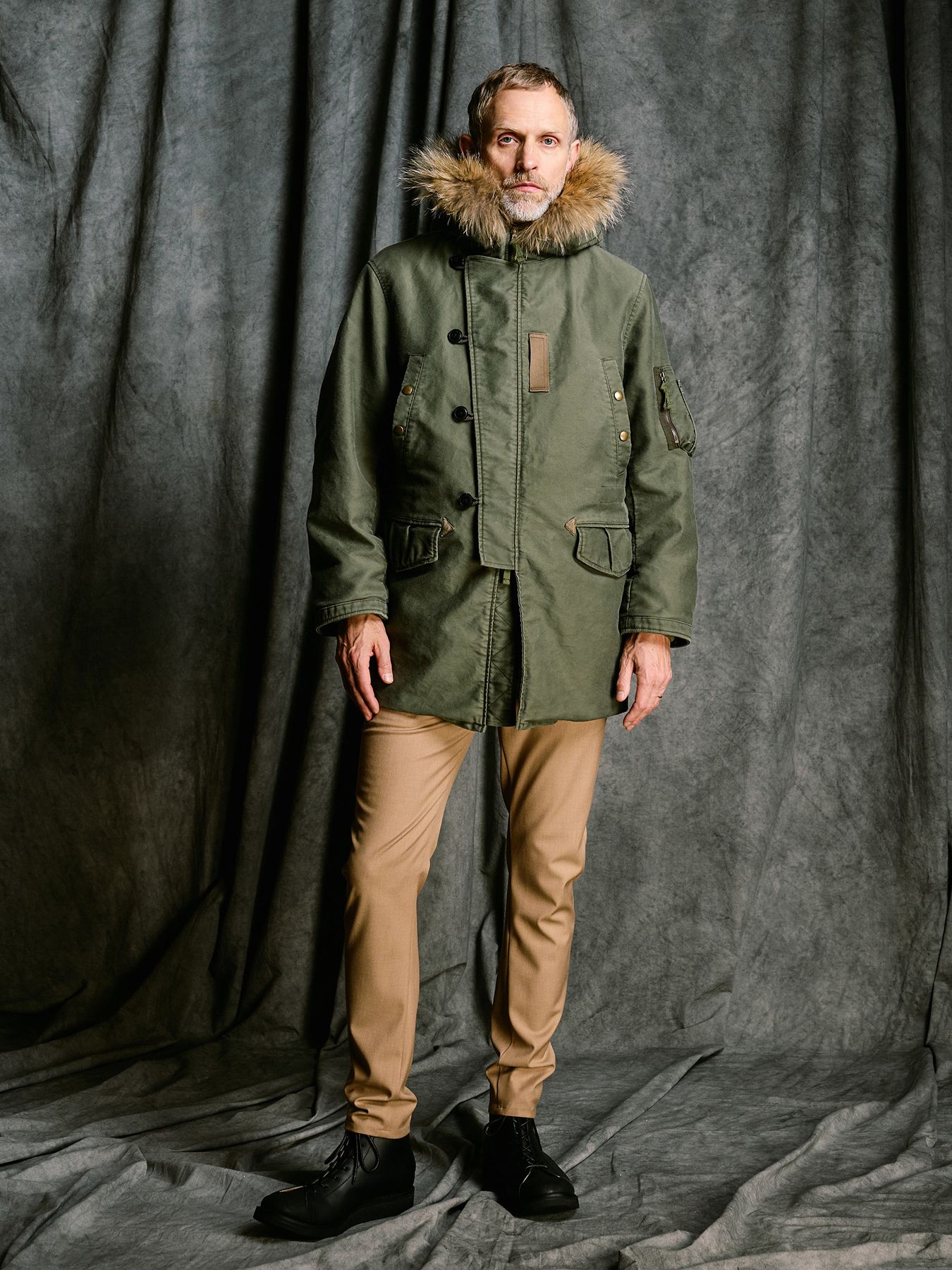 【予約品 4月19日(日) 18時締切】heavy moleskin N-3B/ ヘビーモールスキン N3B / オリーブカーキ