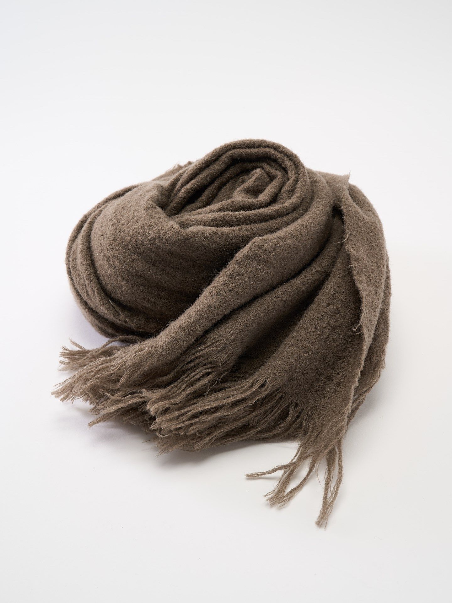 fringe soft stall / ストール / モカ