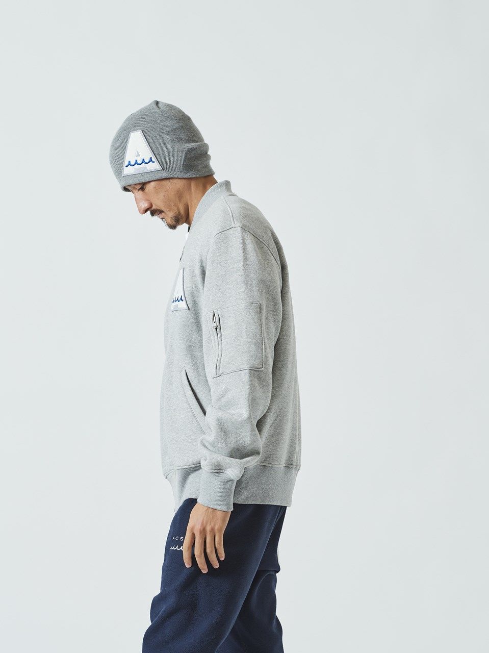 (予約品) muta Sweat MA-1 / MA-1ジャケット / グレー 【Acanthus×muta】 10月上旬頃入荷予定