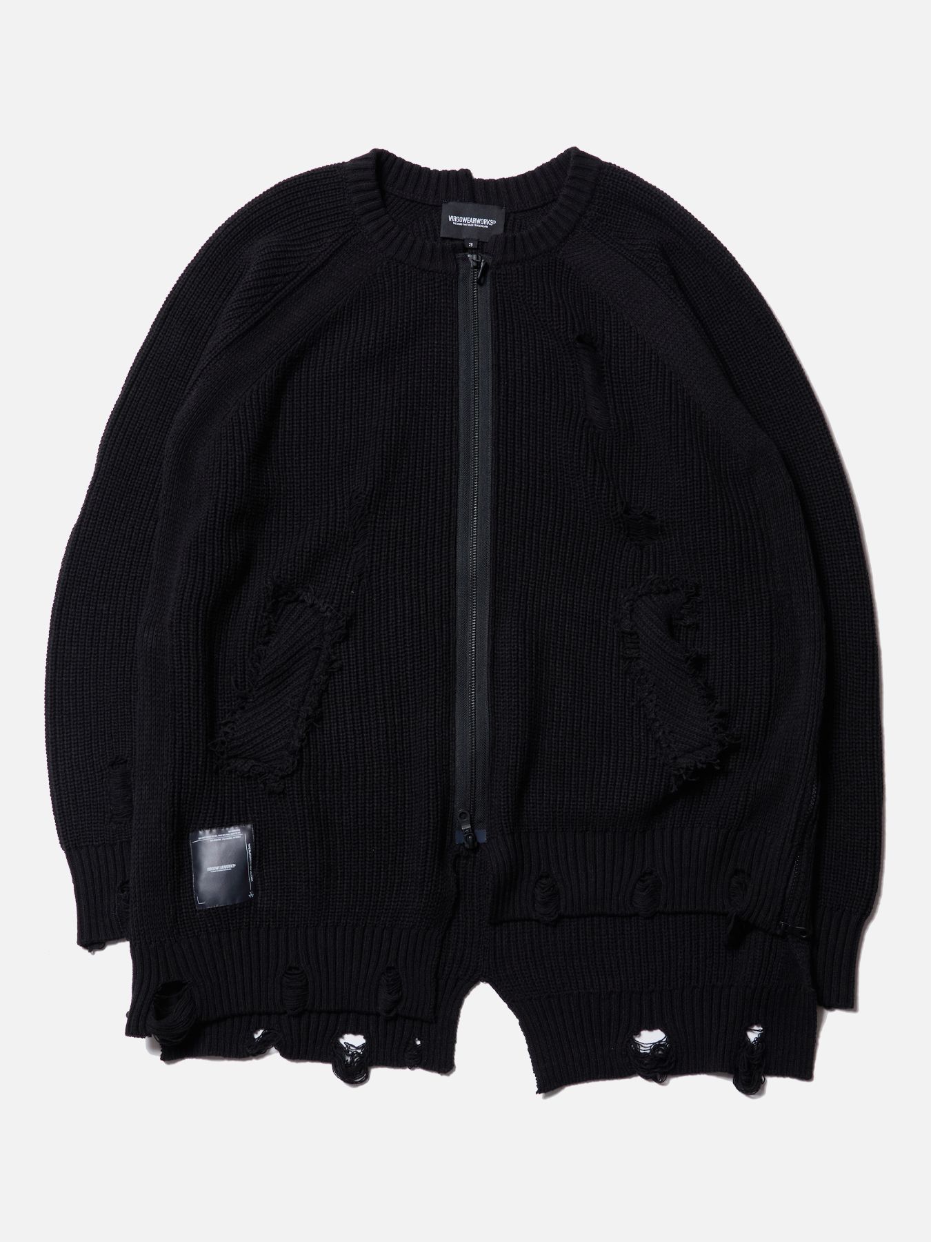 VICIOUS CARDIGAN / ミドル丈カーディガン / BLACK
