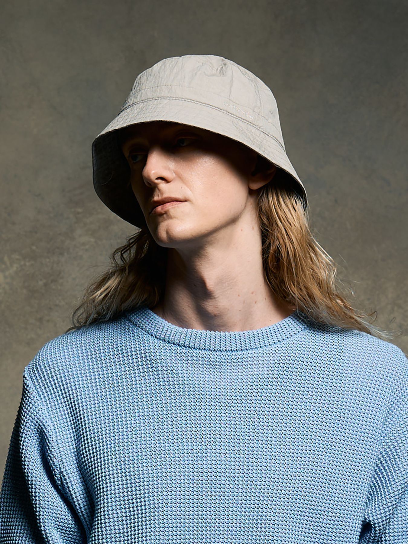 【予約品 9月23日(火) 締切】solid bucket hat / ソリッド バケットハット / ライトグレー