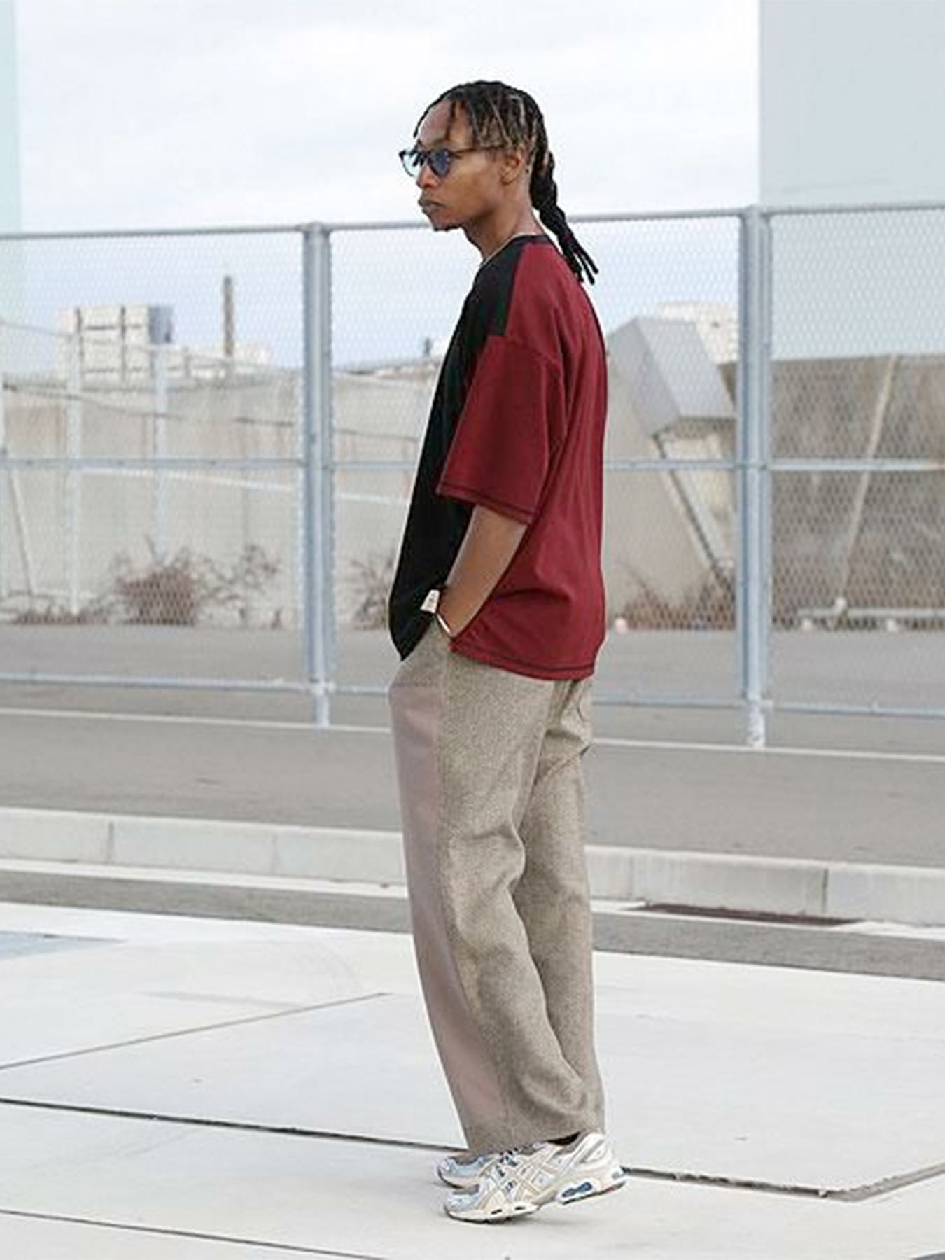 COAST CUTSEW / コーストカットソー / ブラック×バーガンディー