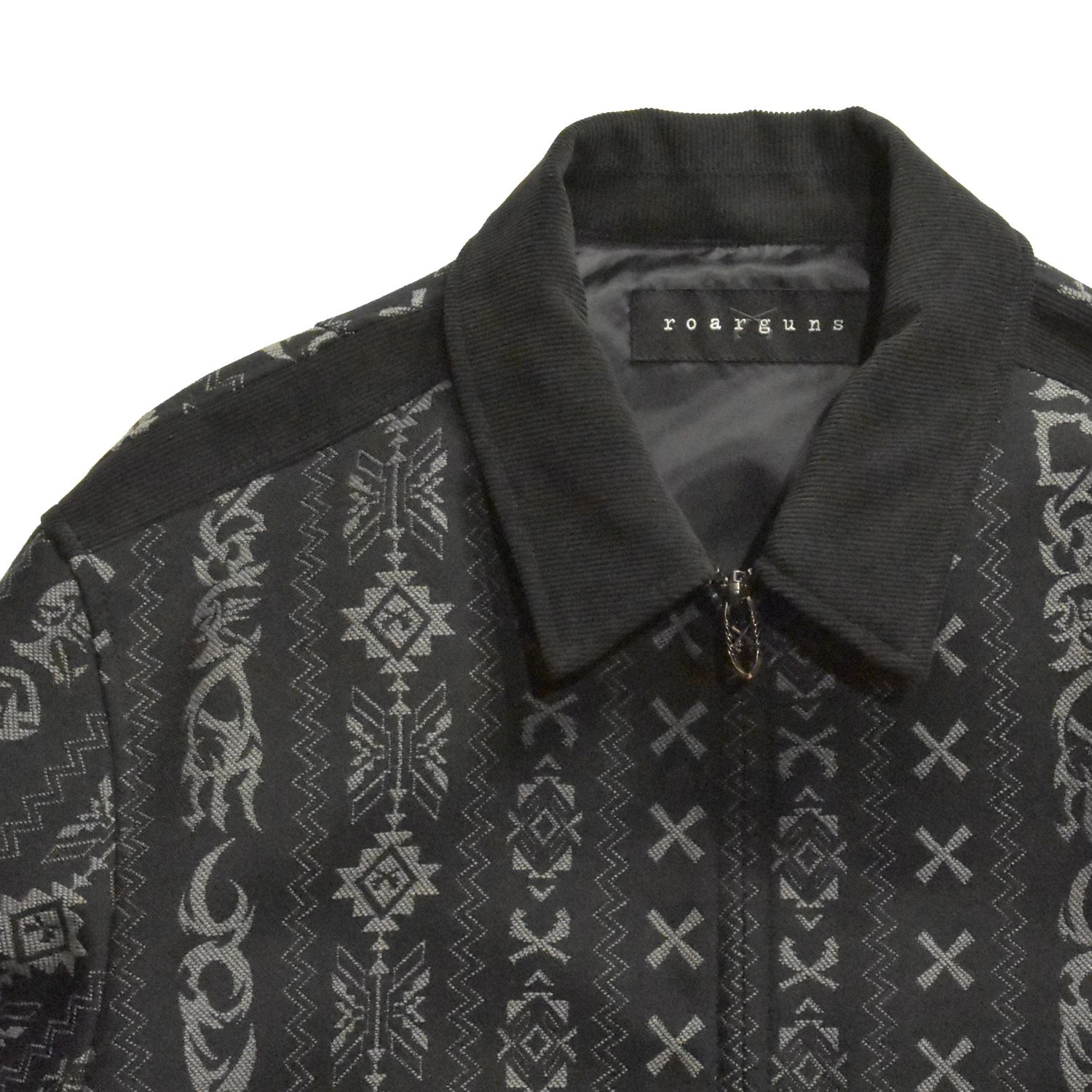 《予約品3月27日 23時55分締め》 JACQUARD BLO / ブルゾン / ブラック  【roarguns 】8月中入荷予定