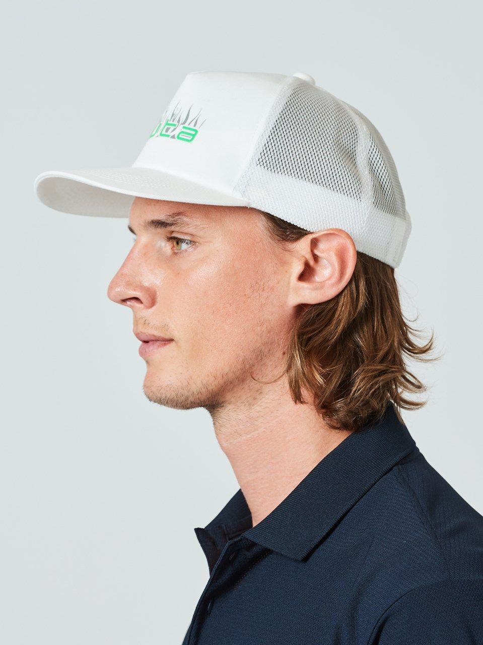 (予約品) muta  Fire Logo Mesh Cap / メッシュキャップ / ホワイト 【Acanthus×muta】