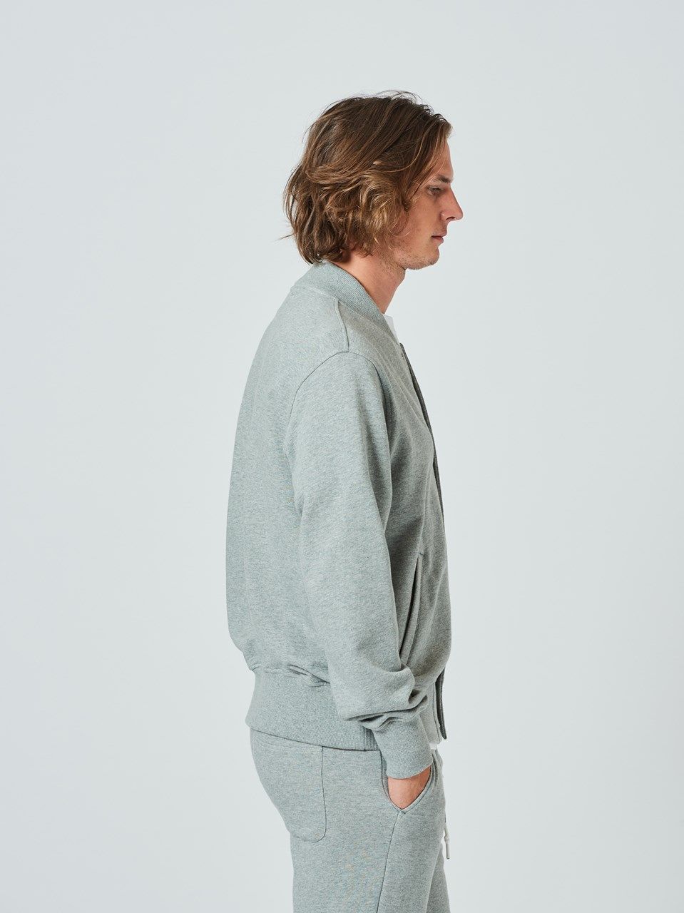 (予約品2023年10月19日18時締め) Sweat Varsity Jacket / スウェットスタジャン / グレー