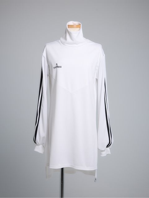 【予約品 5月18日(日) 締切】Line Mock Neck Pull Over / ラインモックネックプルオーバー / ホワイト