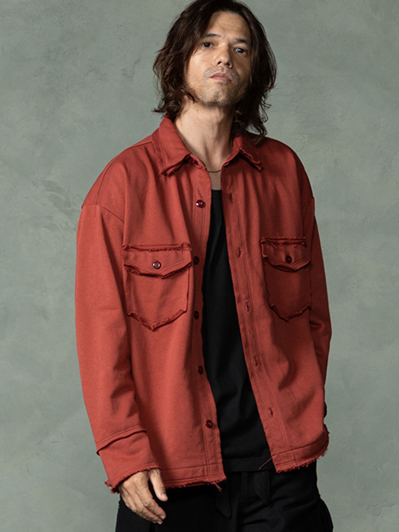 【予約品 7月5日(日) 締切】SWEAT OVERSHIRTS / スウェットオーバーサイズシャツ / レッド