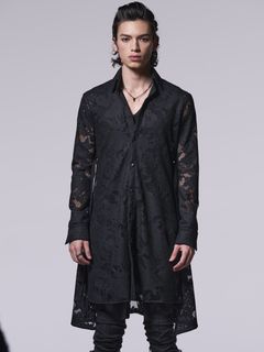 FlareShirt / レースフレアシャツ / ブラック