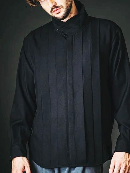 2WAYフライフロントタックシャツ BLACK