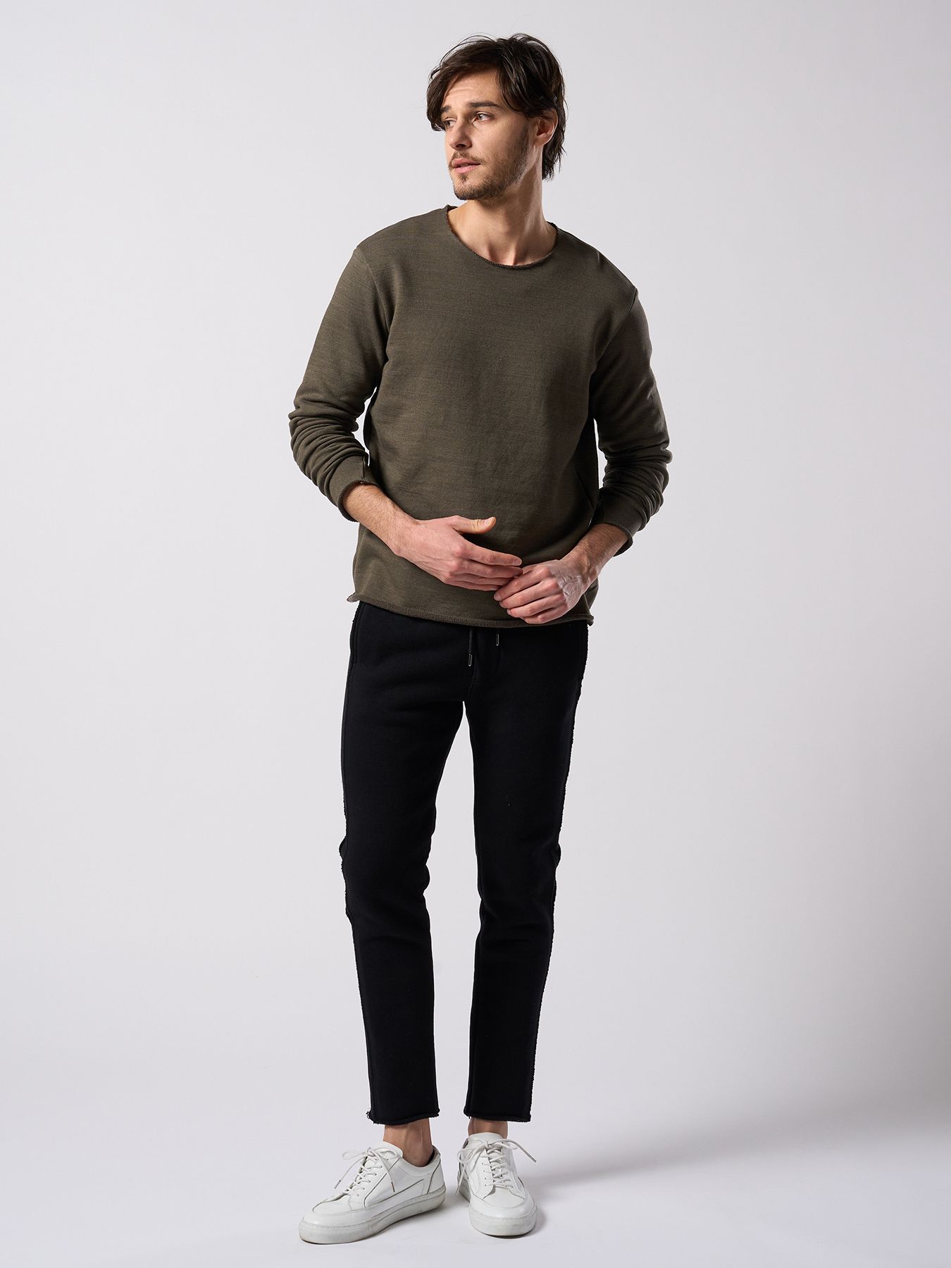 【予約品 4月19日(日) 18時締切】cut-off light sweatshirt / カットオフ ライト スウェットシャツ / カーキ