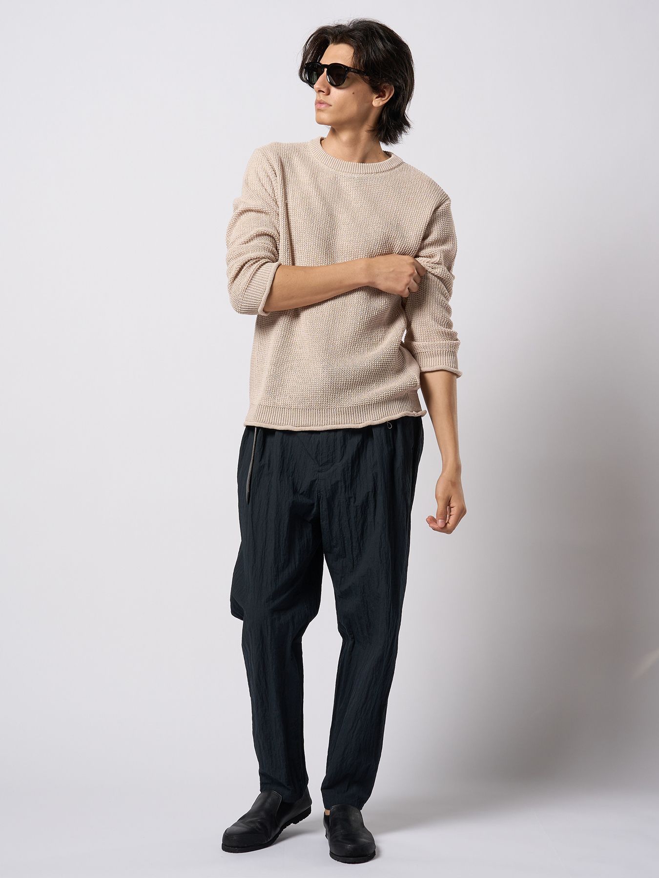 【予約品 9月23日(火) 締切】combination slip-on shoes / コンビネーション スリッポンシューズ / ブラック