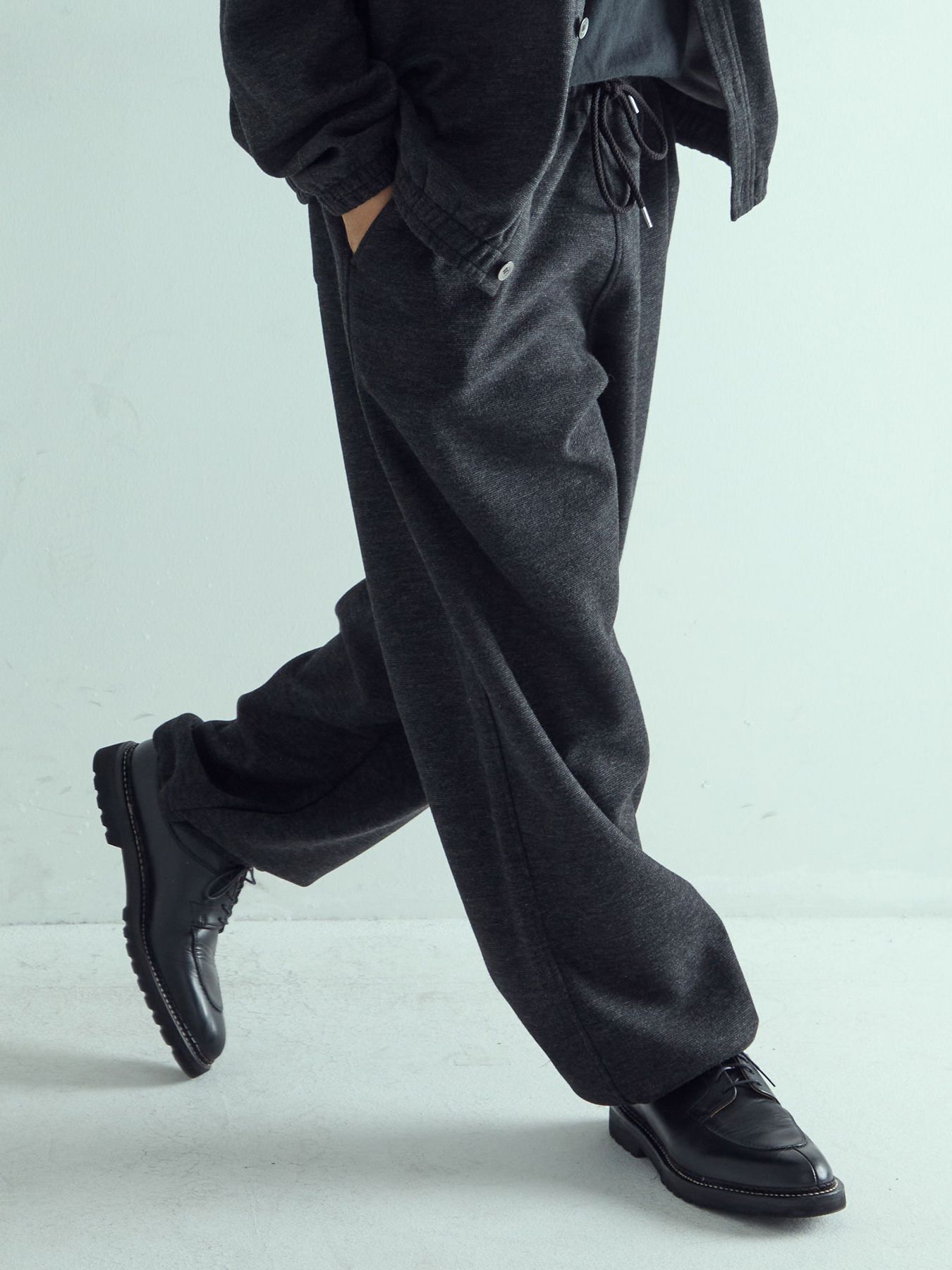 【予約品 】LUXMODERN EASYTROUSERS / イージーパンツ / 杢ブラック