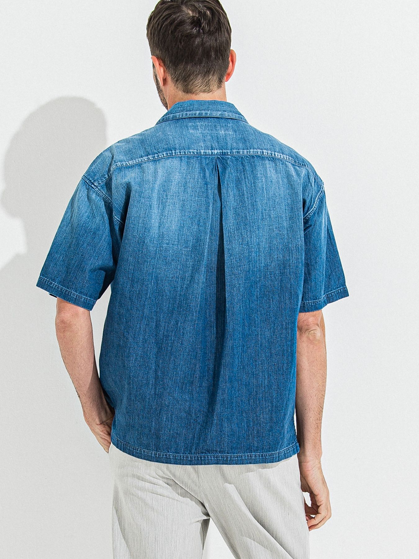 【予約品 】ZACK HALF DENIM SHIRT / ザックハーフスリーブデニムシャツ / ダークインディゴ