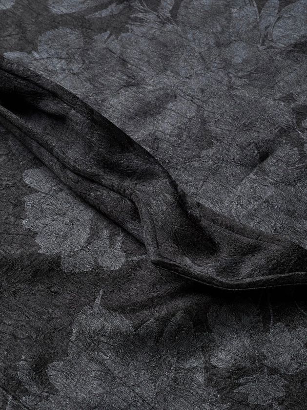 モディファイBIG-シャツ 花柄ストールロングシャツ