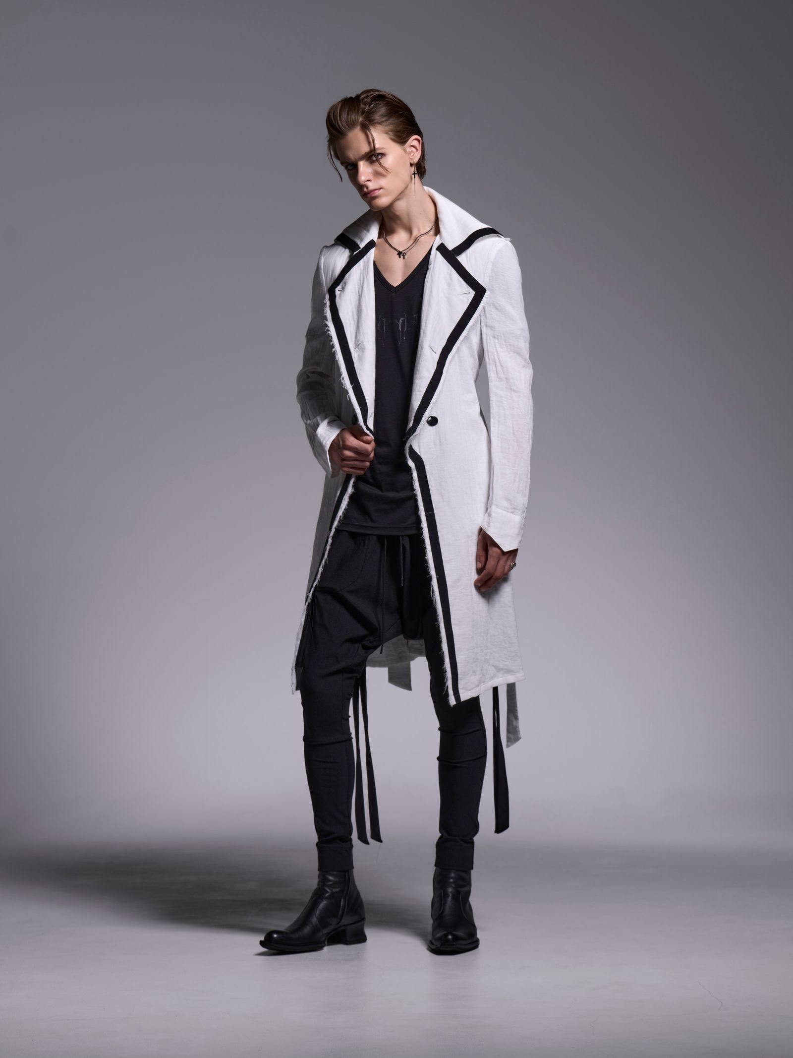 【予約品 1月4日(日) 締切】Gaze Napoleon Coat / ガーゼナポレオンコート / ホワイト