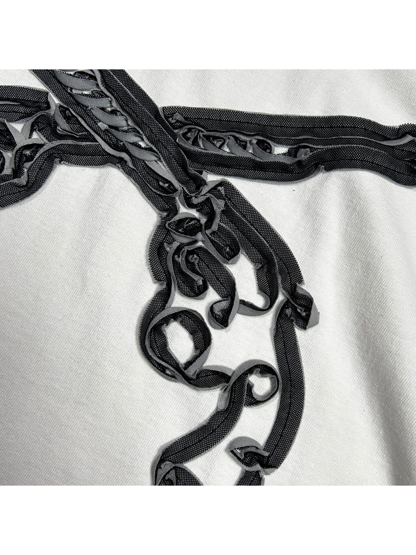 【予約品 8月10日(日) 締切 】CROSSGUN TAPE S/S T / クロスガン テープ Tシャツ / 刺繍 ホワイト