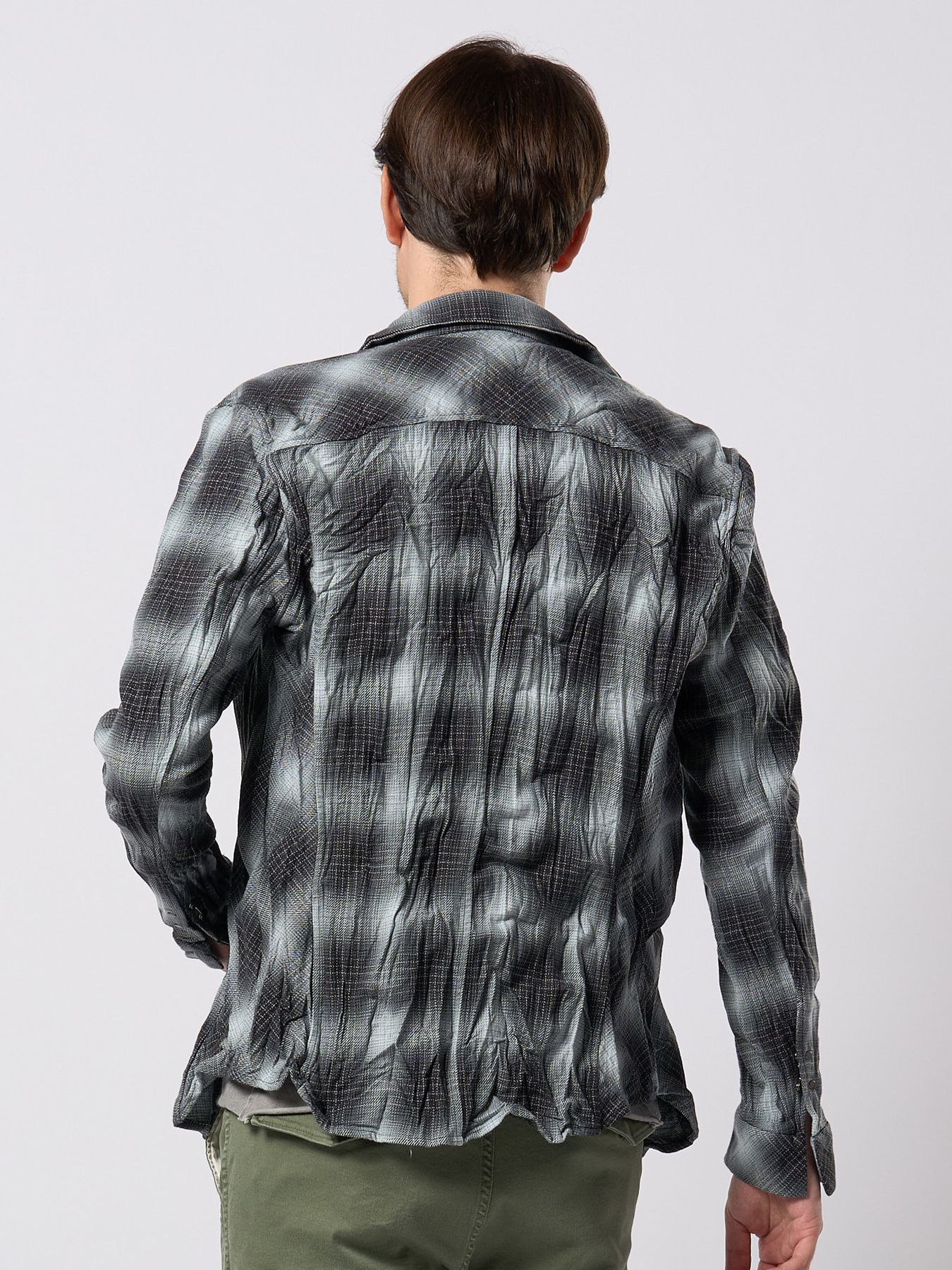 【予約品 9月23日(火) 締切】2-hook check / 2フック チェックシャツ / ブラック