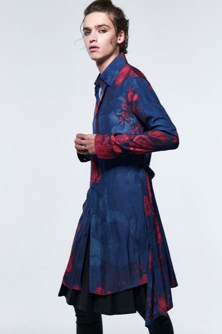 《予約品》 FlareShirt / ブルー&レッド 【kiryuyrik】 2023年4月以降入荷予定