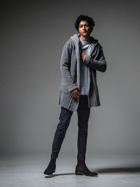 《予約品》 BOA Hoodie coat / ウールボアコート / グレー 【RESOUND CLOTHING】 RC30-C-007