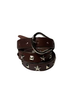 【予約品 3月9日(月) 18:00 締切 】STUDS BELT / スタッズベルト / ブラウン