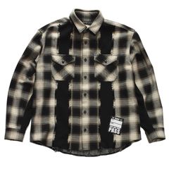 《予約品3月27日 23時55分締め》 JACQUARD SH / ジャガードシャツ / ブラック・ホワイト  【roarguns 】8月中入荷予定