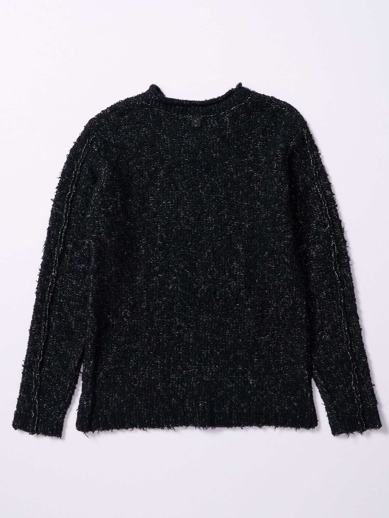 【予約品 4月19日(日) 18時締切】fancy yarn crew-neck knit / クルーネックニット / ブラック