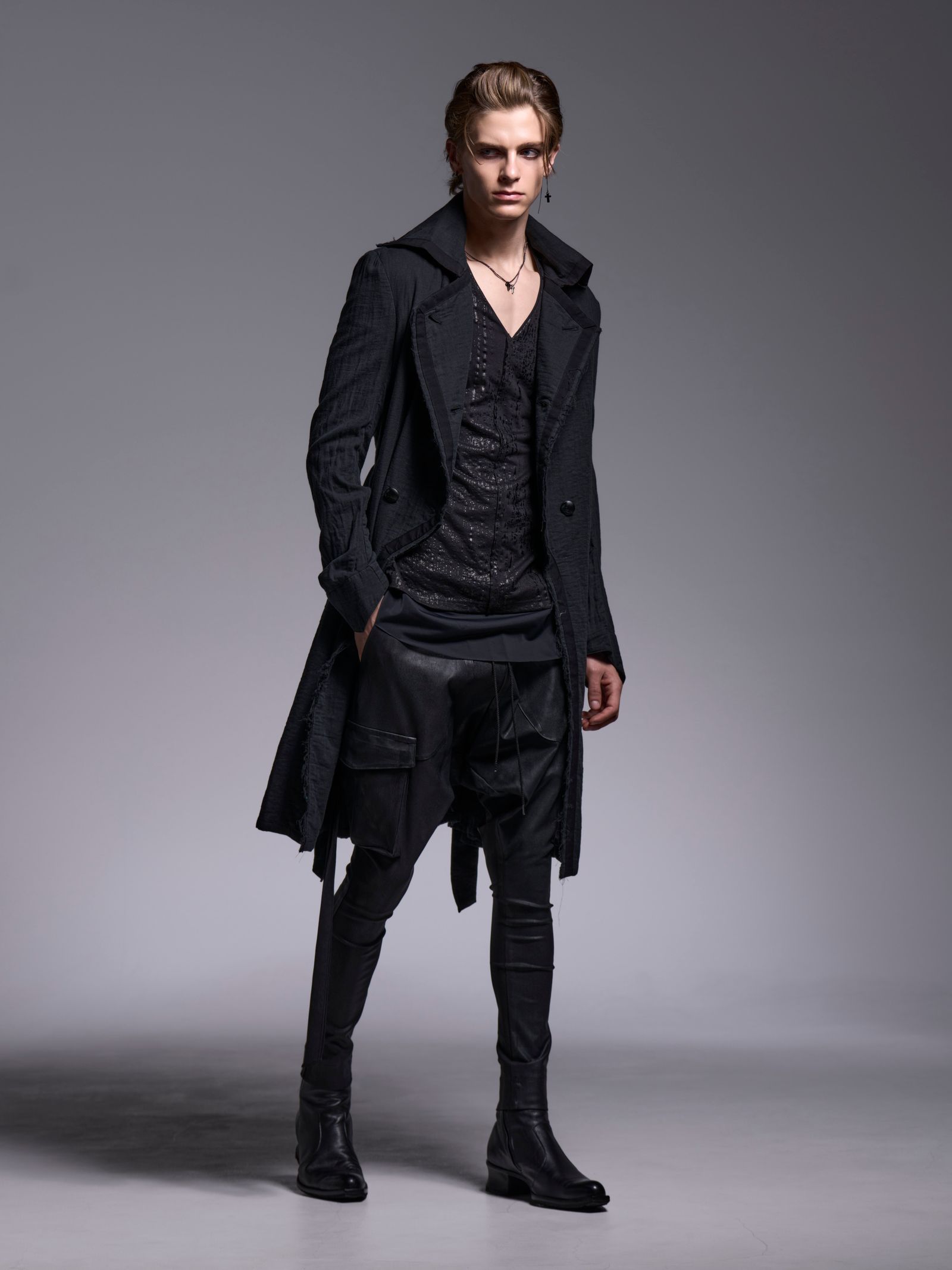 【予約品 1月4日(日) 締切】Coating Sarrouel Pants / コーティング サルエルパンツ / ブラック