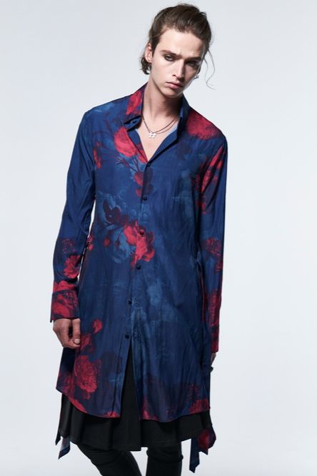 《予約品》 FlareShirt / ブルー&レッド 【kiryuyrik】 2023年4月以降入荷予定