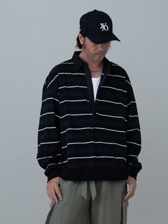 【予約品 10月26日(日) 締切】GLOWSTRIPE RAGER / ボーダーラガーシャツ / BK BORDER×BK tape