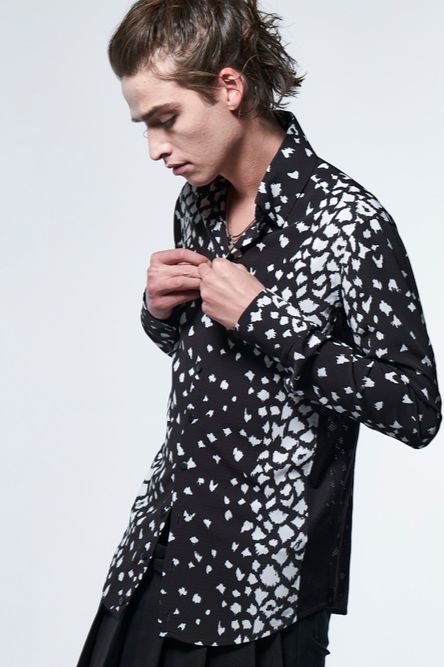 《予約品》 SideRibShirt / ブラックレオパード 【kiryuyrik】 2023年3月以降入荷予定