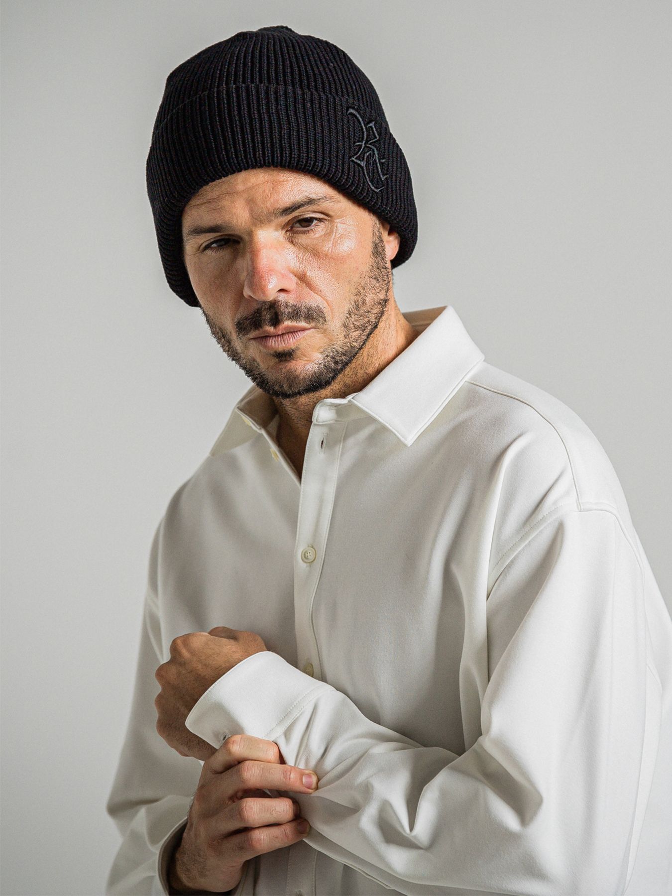 【予約品 9月6日(日) 締切】COTTON KNIT CAP / コットン ニットキャップ / ブラック×ブラック