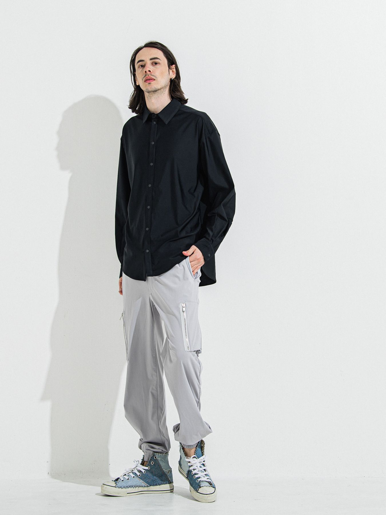 【予約品 】RASH JACK SHIRTS / ラッシュガード ジャックシャツ / ブラック