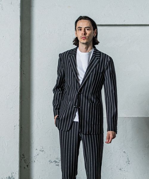 《予約11月17日19時締め》 GARY JACKET / テーラードジャケット / ブラックストライブ