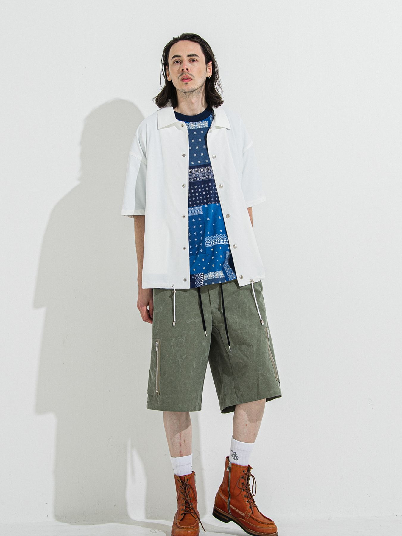 【予約品 】BANDANA OVER TEE / バンダナオーバーサイズTシャツ / ネイビー